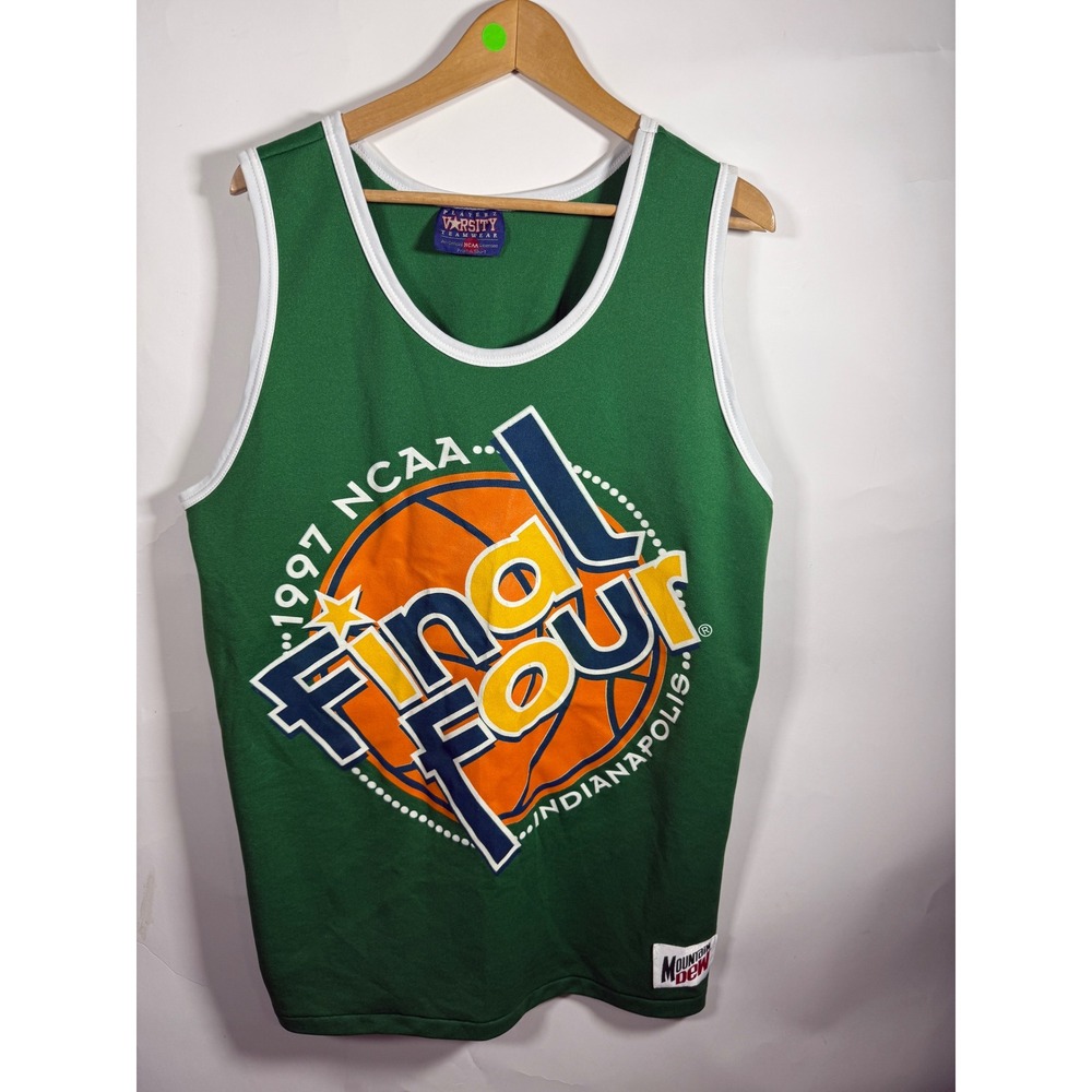 Vintage 1997 NCAA Final Four Indianapolis‎ Mountain Dew Tank Top Mens XL Green